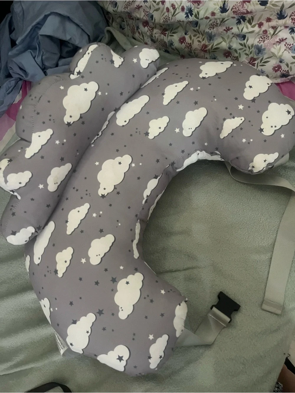 Grey Cloud Nursing Pillow for Kids